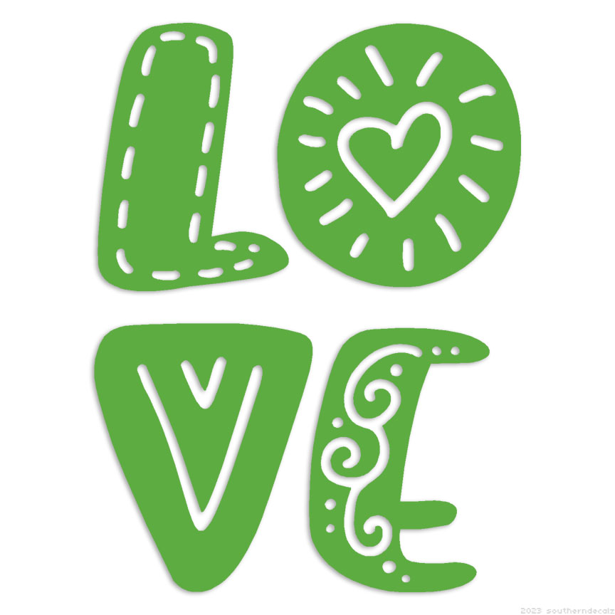 Love Heart - Decal Sticker - Multiple Colors & Sizes - ebn6318 | eBay